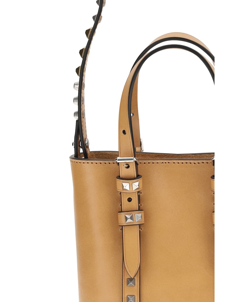 shoulder bag rockstud mini natural camel by Selfnex
