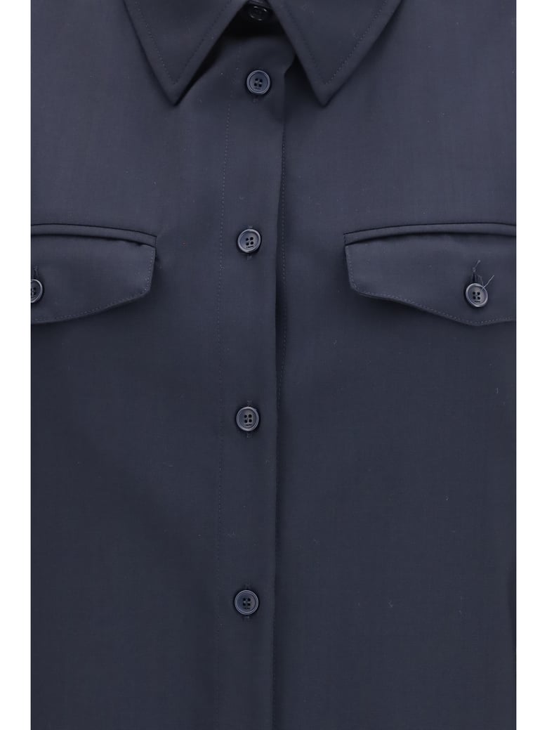 overshirt virgin wool midnight blue by Selfnex