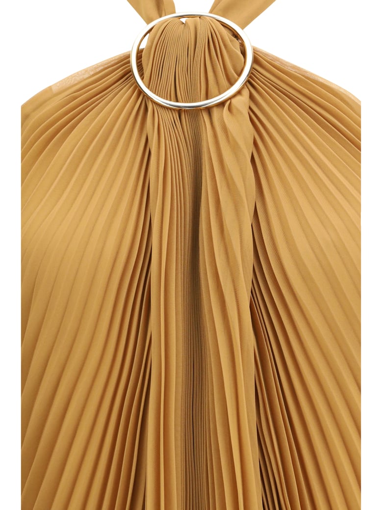 top plissé chiffon caramel by Selfnex