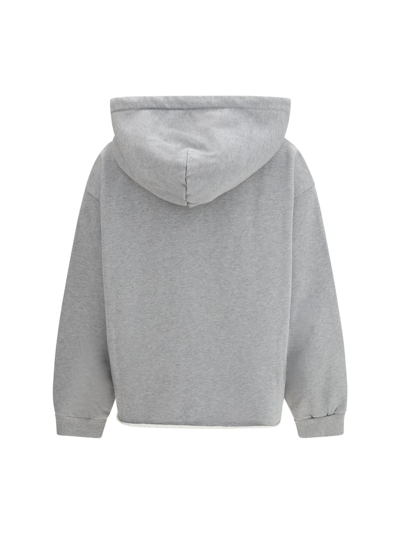 hoodie numeric logo spray grey melange by Selfnex