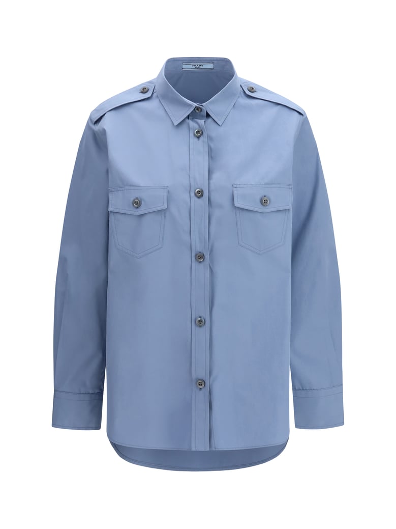 shirt cotton poplin aviation blue by Selfnex