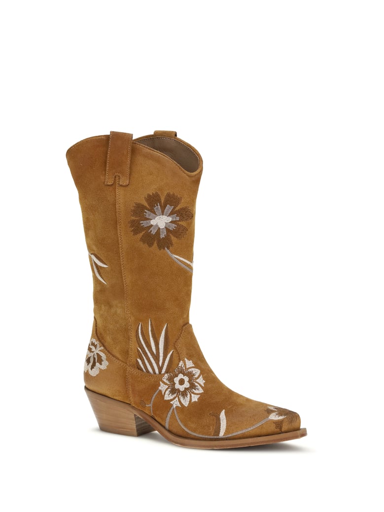 boots texan camel suede by Selfnex