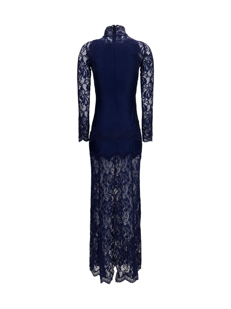 dress deep navy lace and jersey by Selfnex