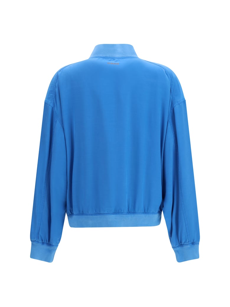 bomber jacket silk zipper azure by Selfnex