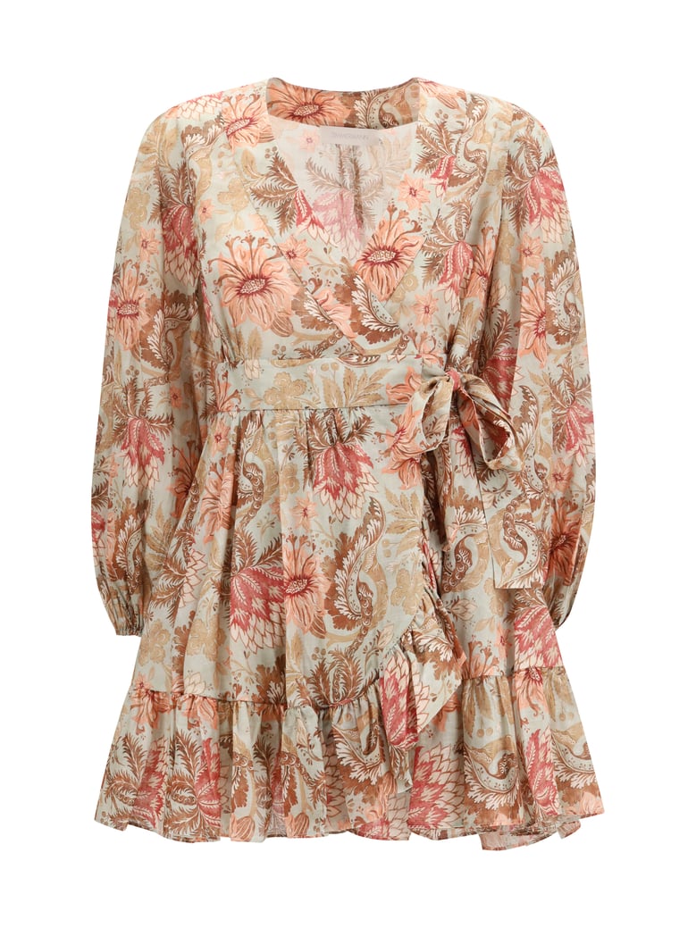 mini wrap dress daylight sage floral by Selfnex