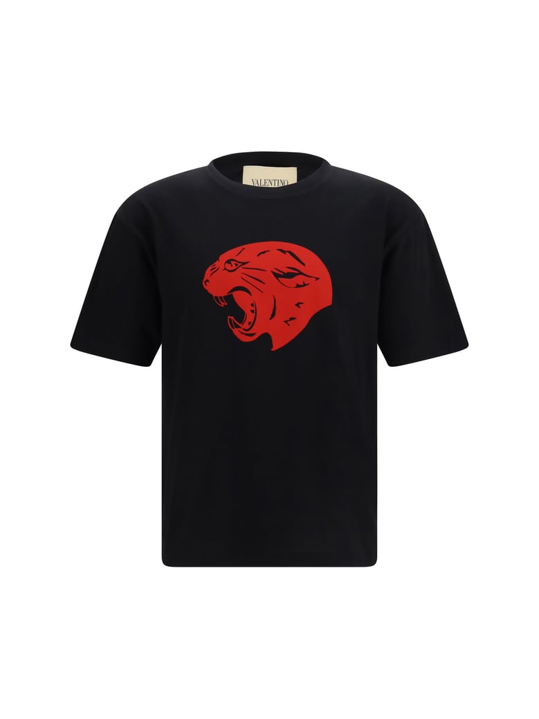 t-shirt panther cotton black/red by Selfnex