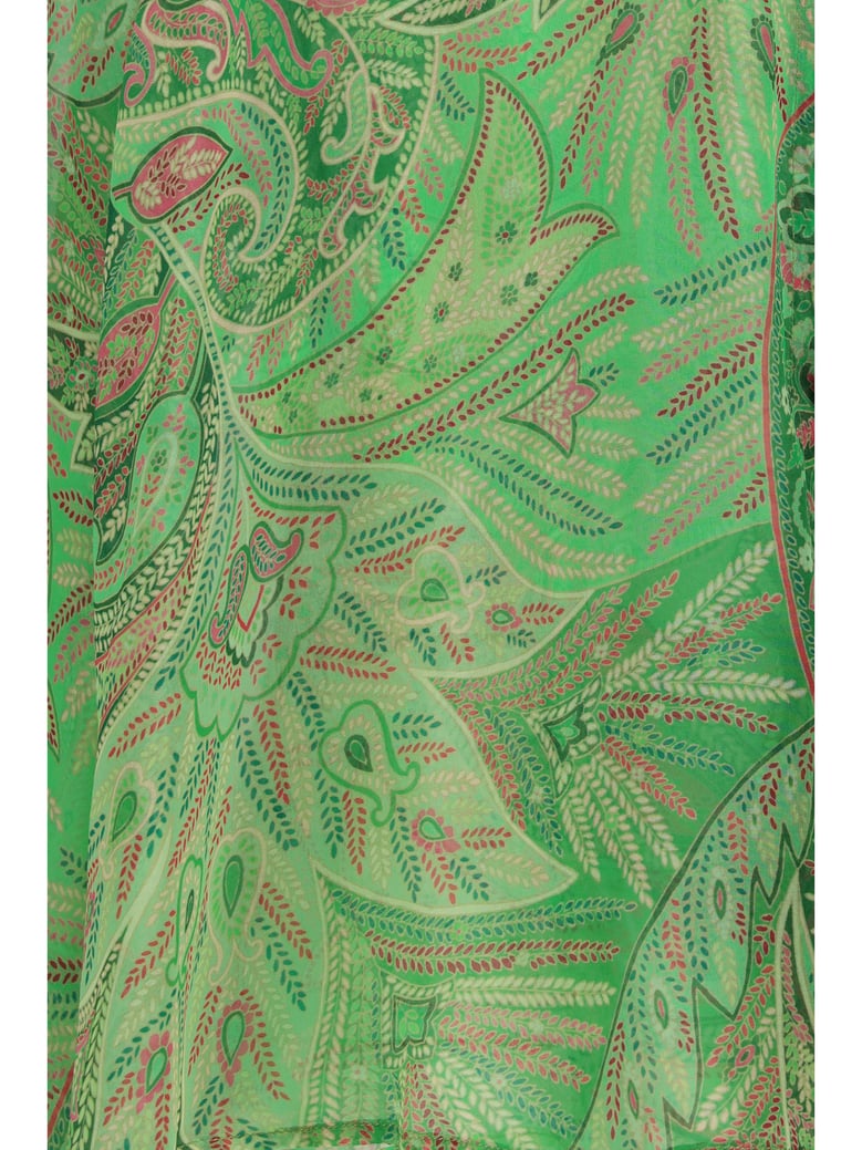 shirt paisley green silk by Selfnex