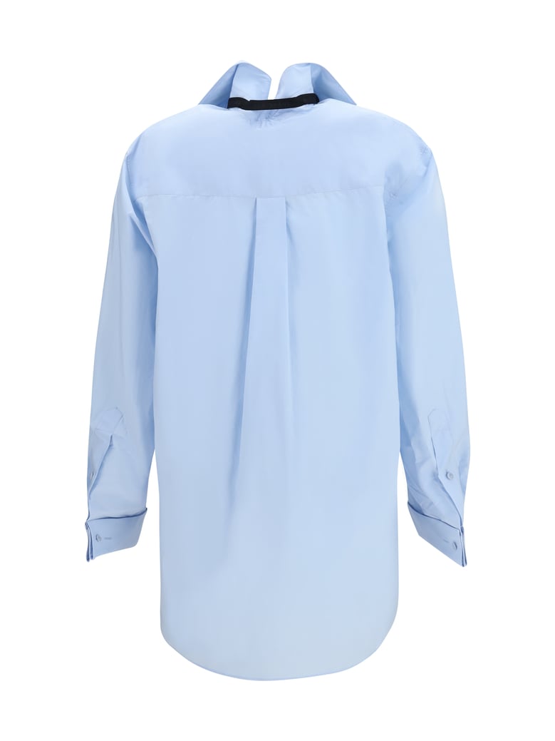 shirt with elasticated collar blue by Selfnex