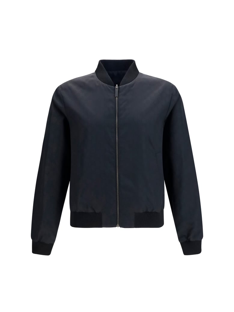 jacket reversible zip silk faille black by Selfnex