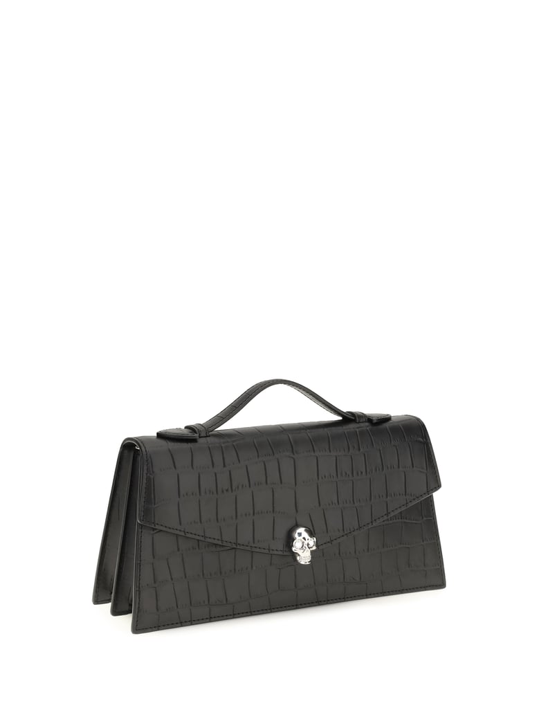 handbag skull croc-embossed black/silver by Selfnex