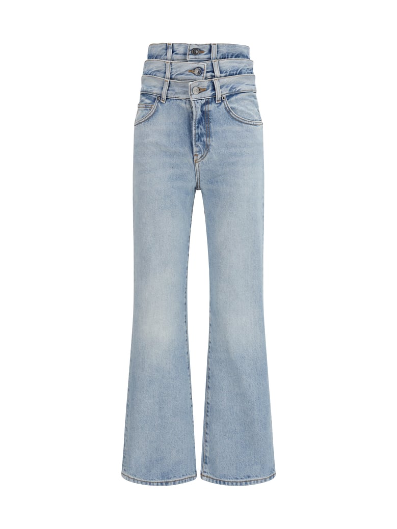 jeans with triple-layer waist — light blue by Selfnex