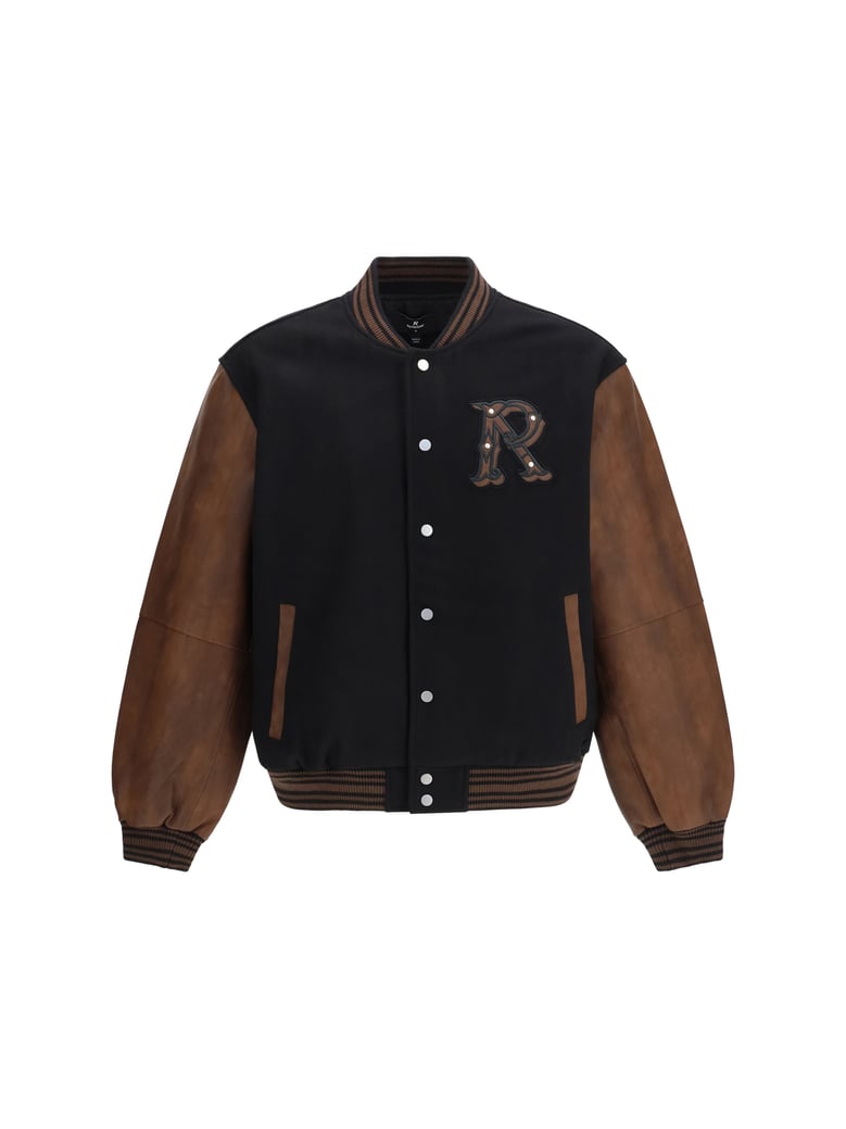 jacket vintage varsity jet black by Selfnex