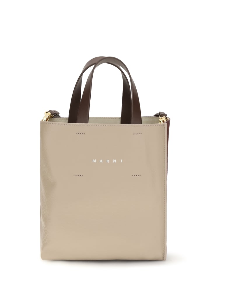 handbag museo mini moonstone/dark burgundy/coffee by Selfnex