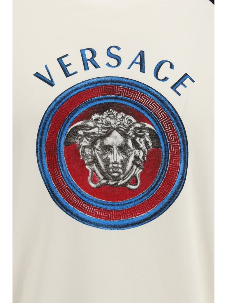 t-shirt cotton jersey medusa logo dirty white/black by Selfnex