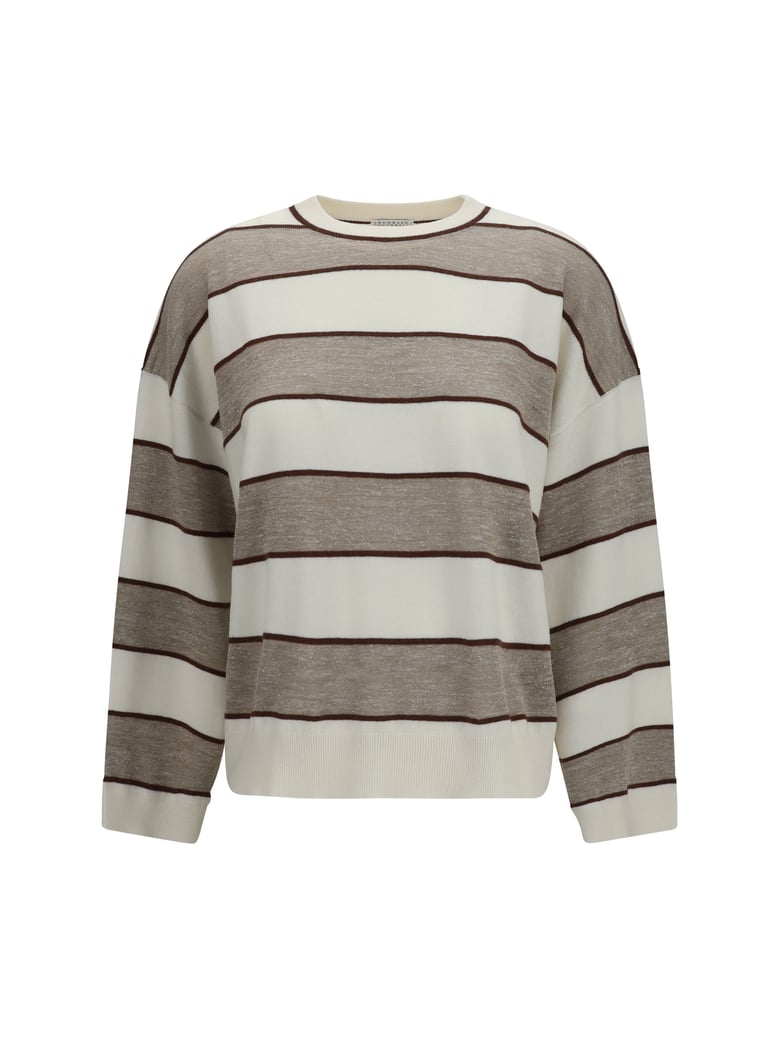 sweater merino wool panama/chocolate/beige by Selfnex