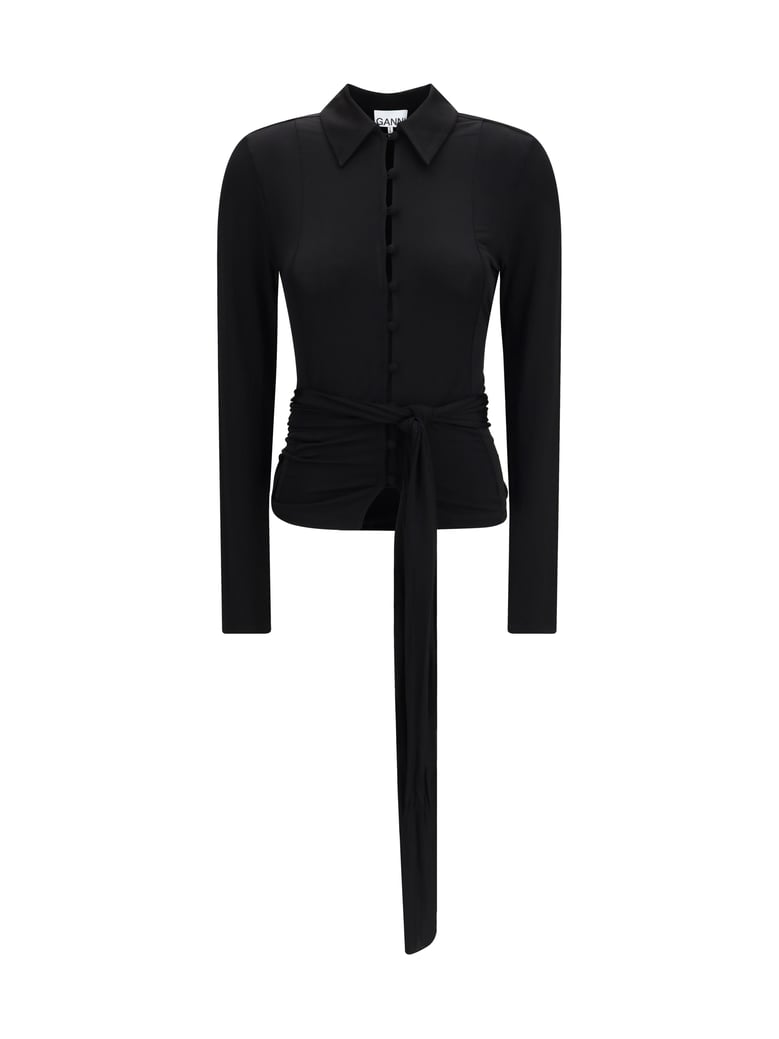 shirt marl mesh black by Selfnex