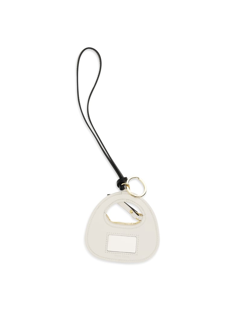 leather keyring wander bag white by Selfnex
