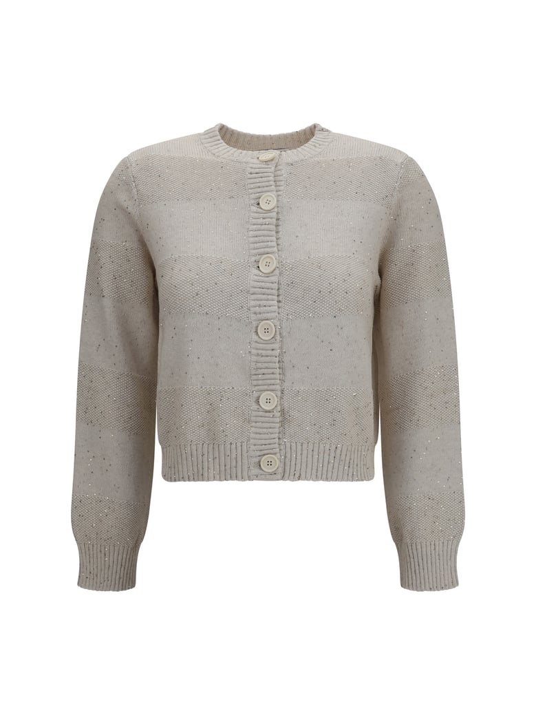 long-sleeve crewneck cotton sweater oat by Selfnex