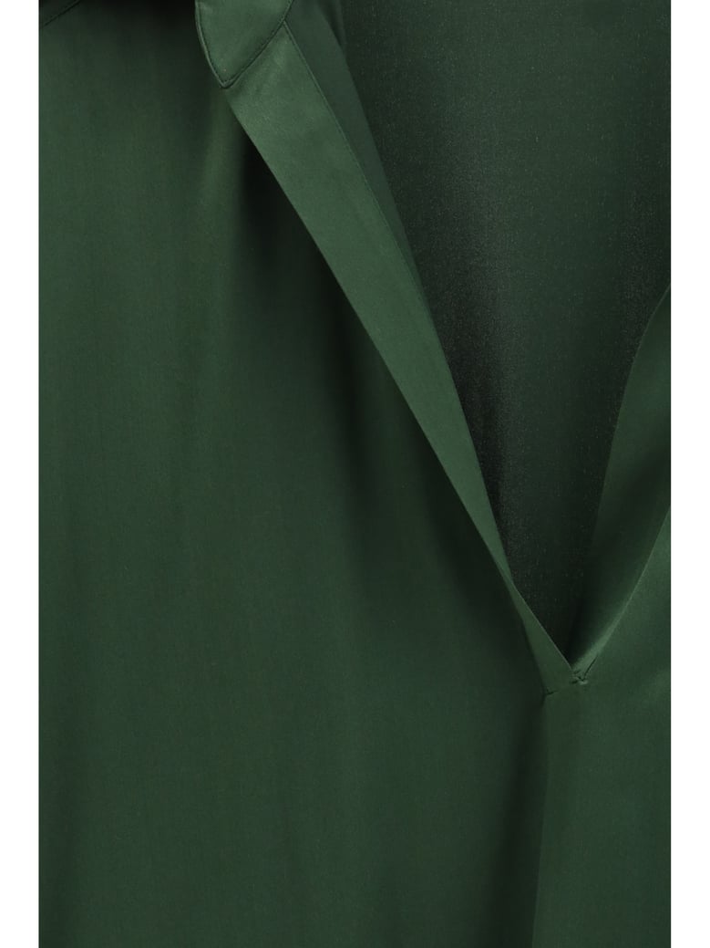 shirt stretch silk moss green by Selfnex