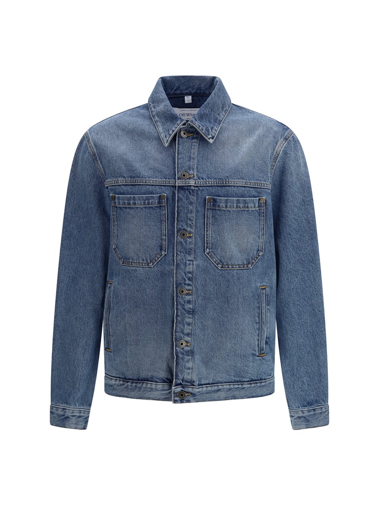 denim jacket half arrow light medium blue by Selfnex