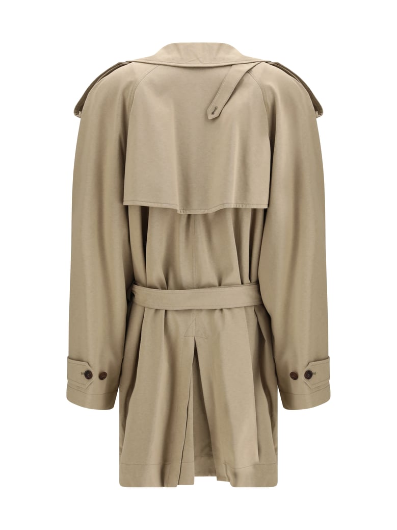 trench coat belted double-breasted explorer beige by Selfnex