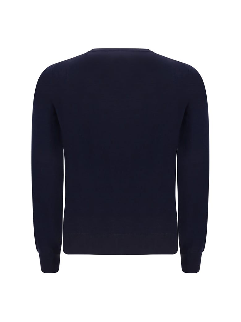 sweater virgin wool navy/grey by Selfnex