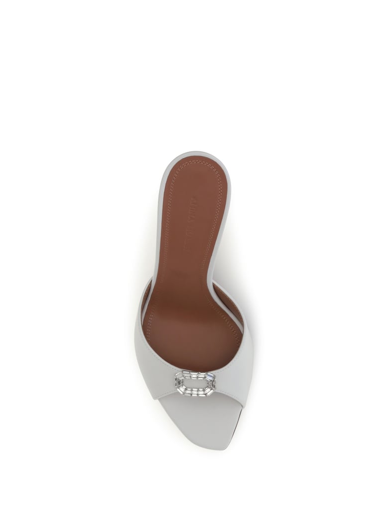 mule sandals camelia white by Selfnex