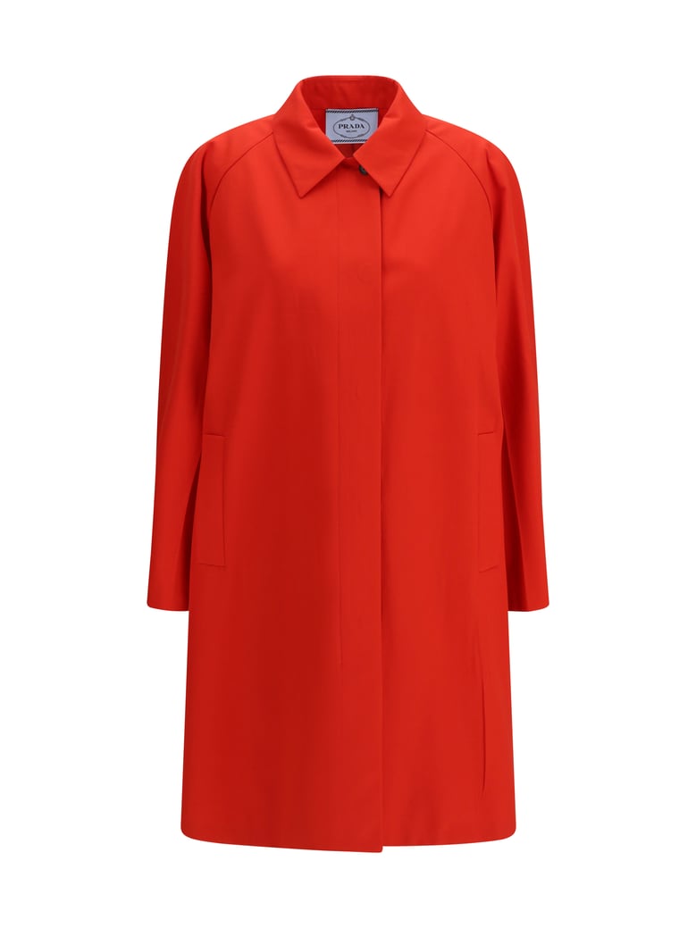 coat cotton gabardine red by Selfnex