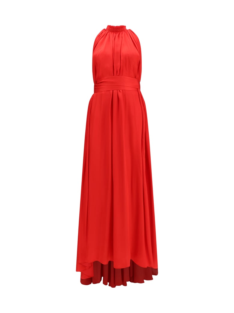 dress belted pleated red by Selfnex