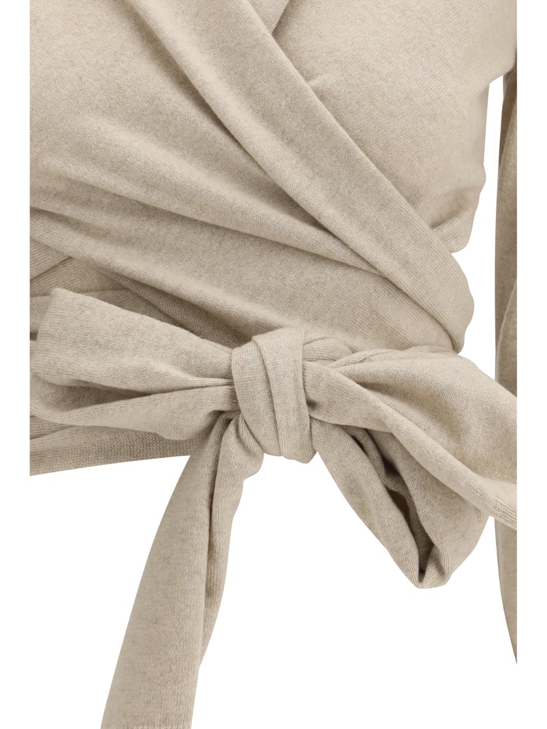 wrap top in sable cashmere by Selfnex