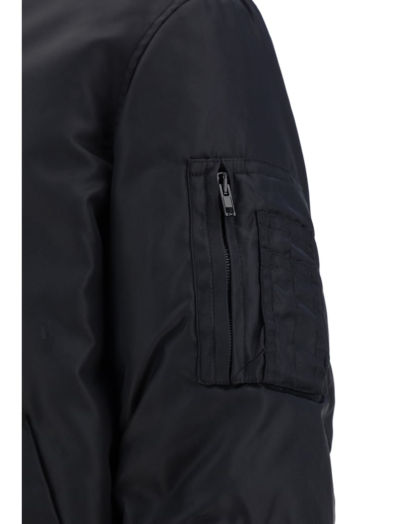 bomber jacket zip-up black by Selfnex