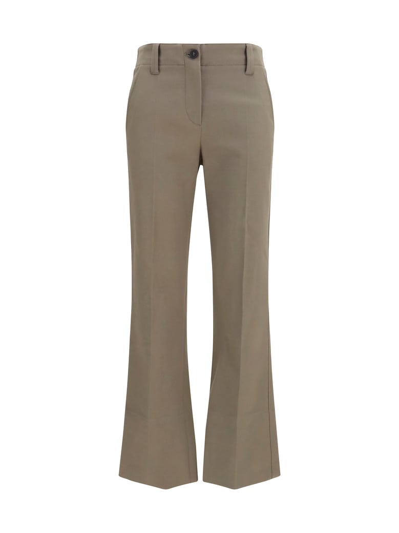 pants slim flared tea leaf by Selfnex