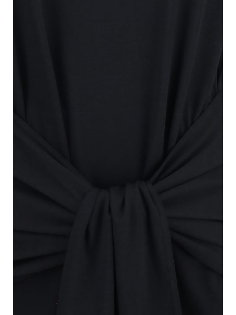 jersey t-shirt draped waist black by Selfnex