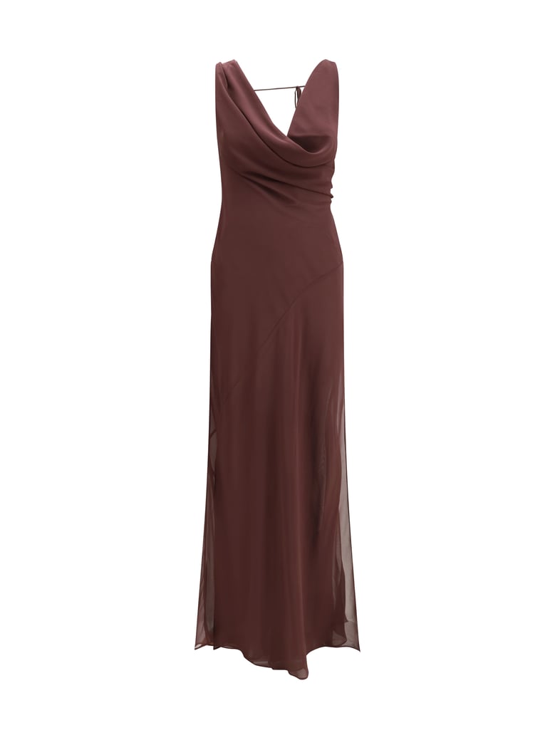 long dress minerva aubergine by Selfnex