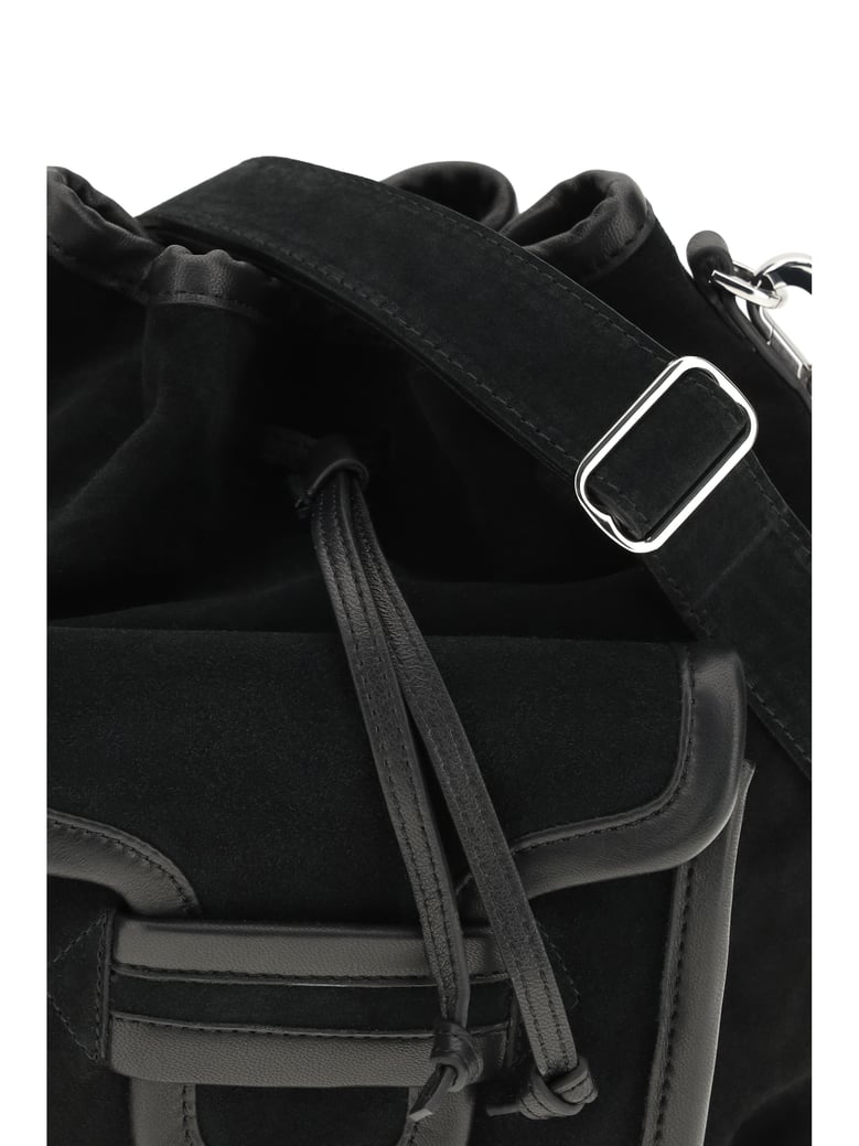 bucket bag alpha black calf by Selfnex