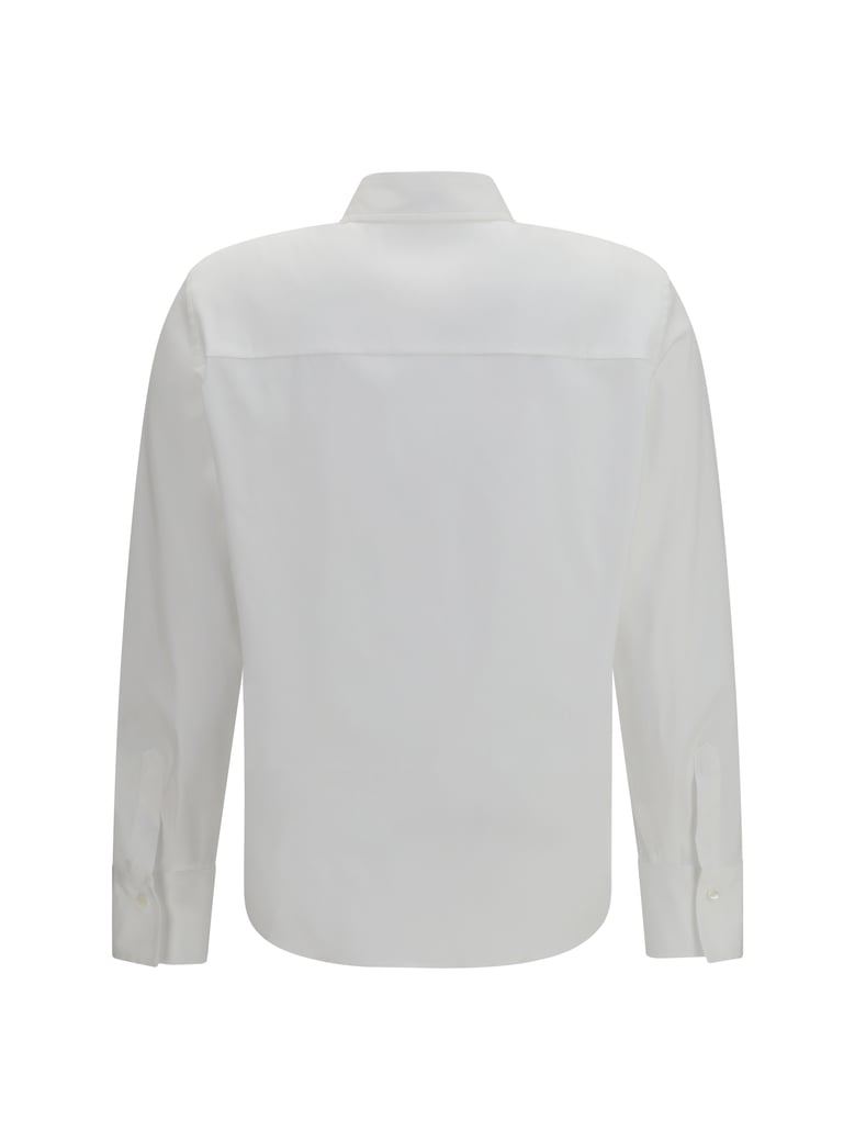 shirt stretch cotton poplin white by Selfnex
