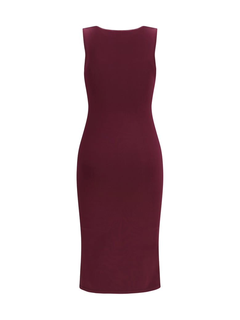dress silk aubergine by Selfnex