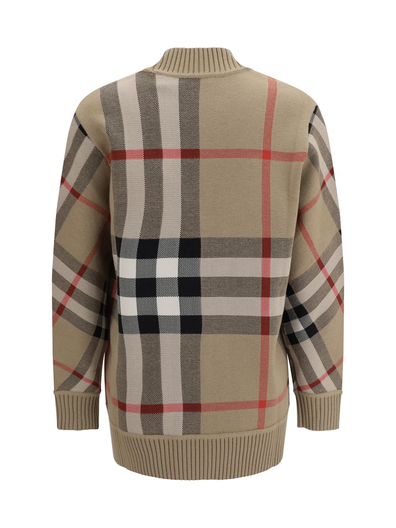 wool sweater check archive beige by Selfnex