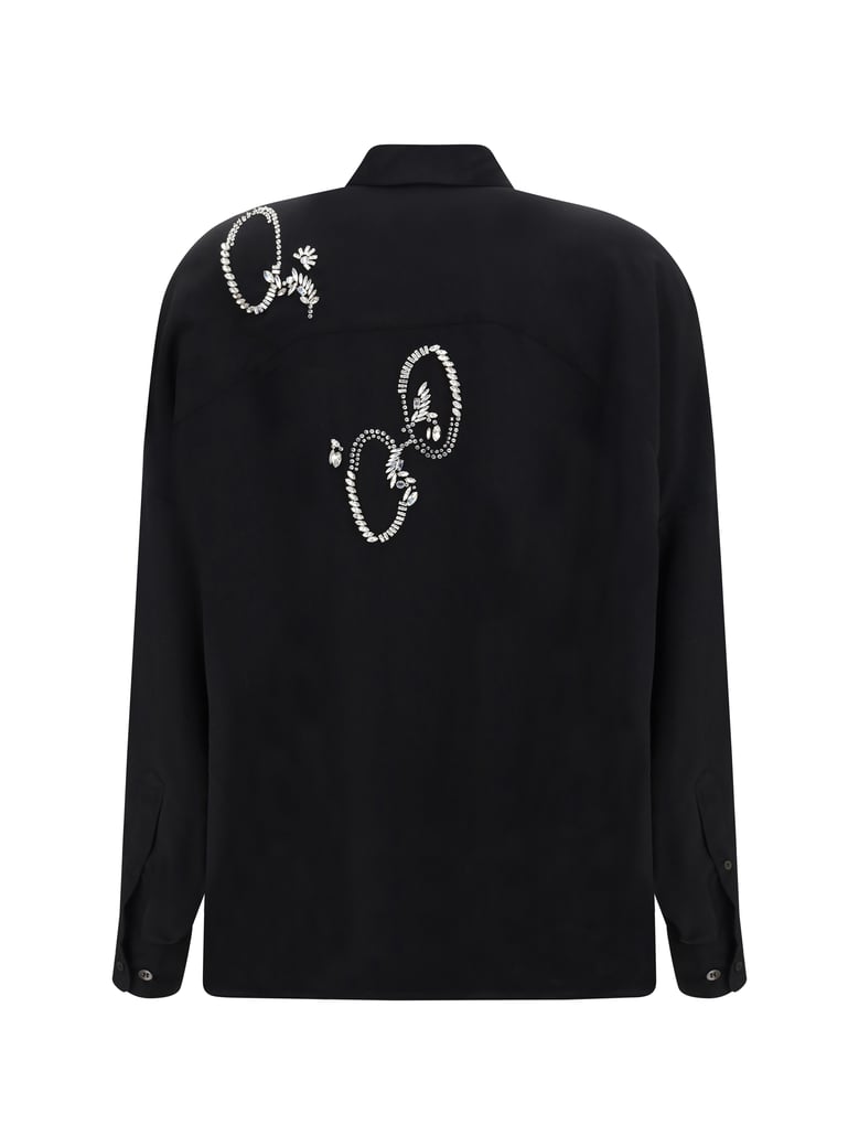 shirt casia black rhinestones by Selfnex