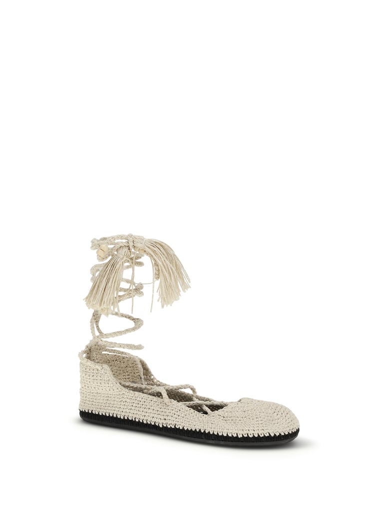 lace-up ballerinas arpa black by Selfnex