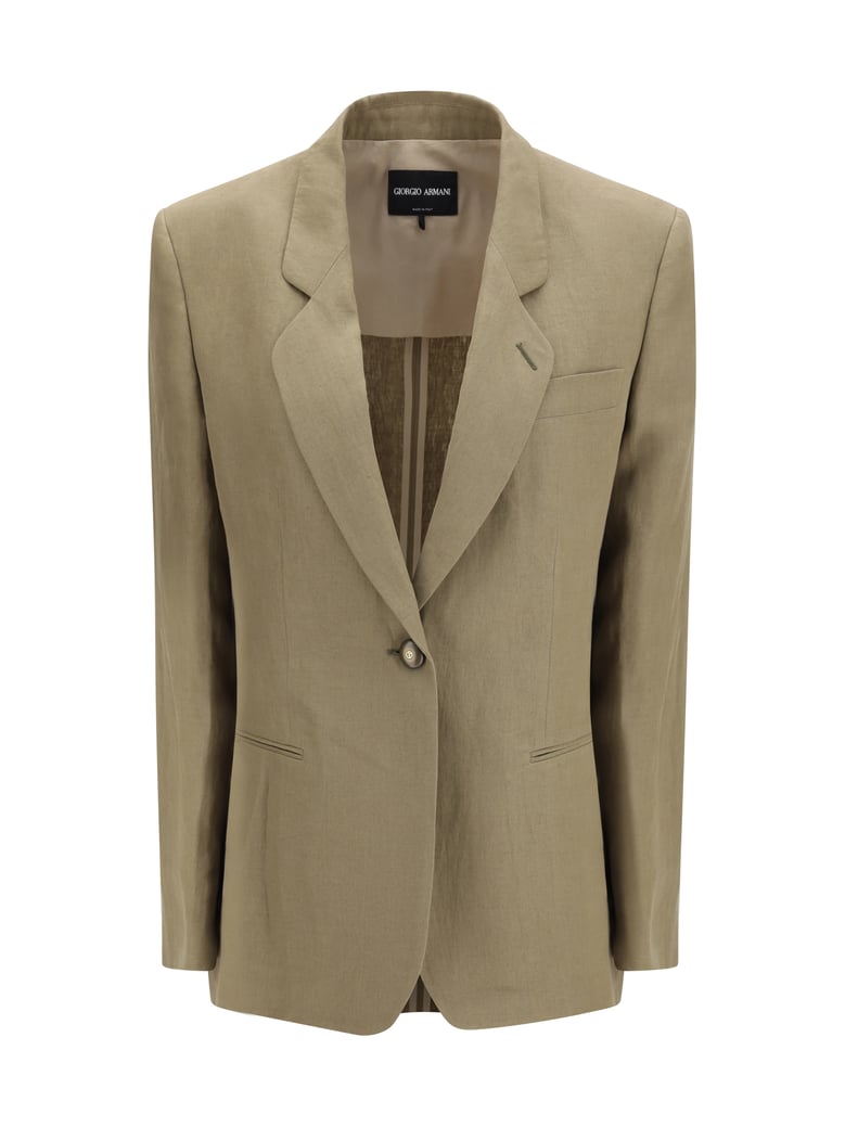 single-breasted linen jacket by Selfnex