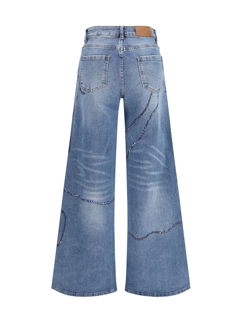 jeans palazzo long denim blue by Selfnex