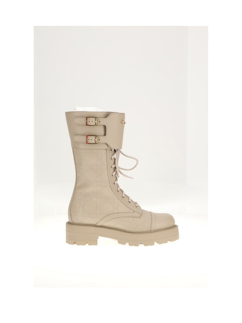 boots d-trap low beige calf leather by Selfnex