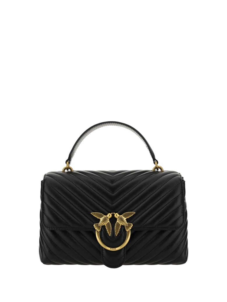 handbag love lady calfskin black/antique gold by Selfnex