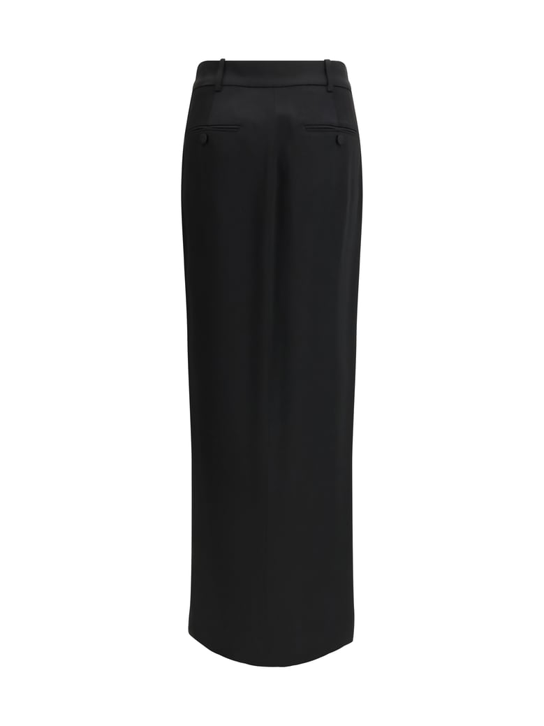 skirt crepe envers satin black by Selfnex