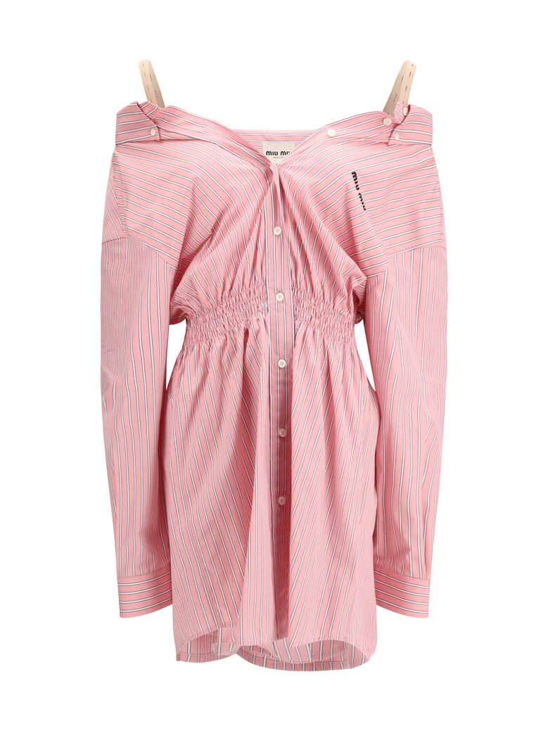 dress striped pink by Selfnex