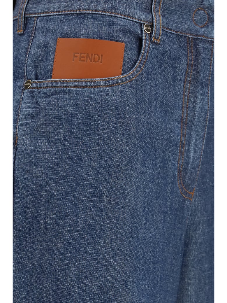 jeans wide-leg chambray navy by Selfnex