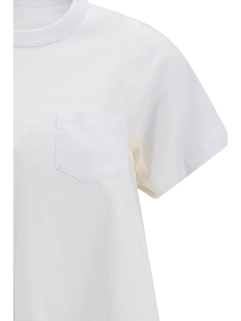 t-shirt light weight denim & cotton jersey white by Selfnex