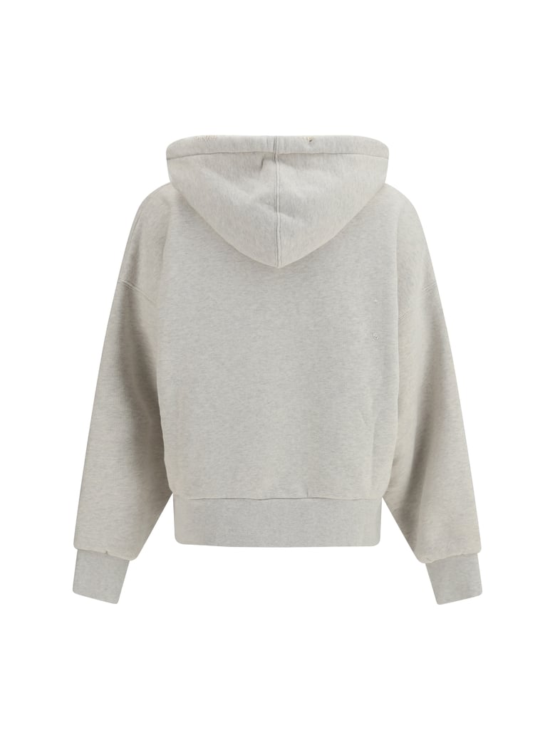 hooded sweatshirt star vintage grey melange by Selfnex