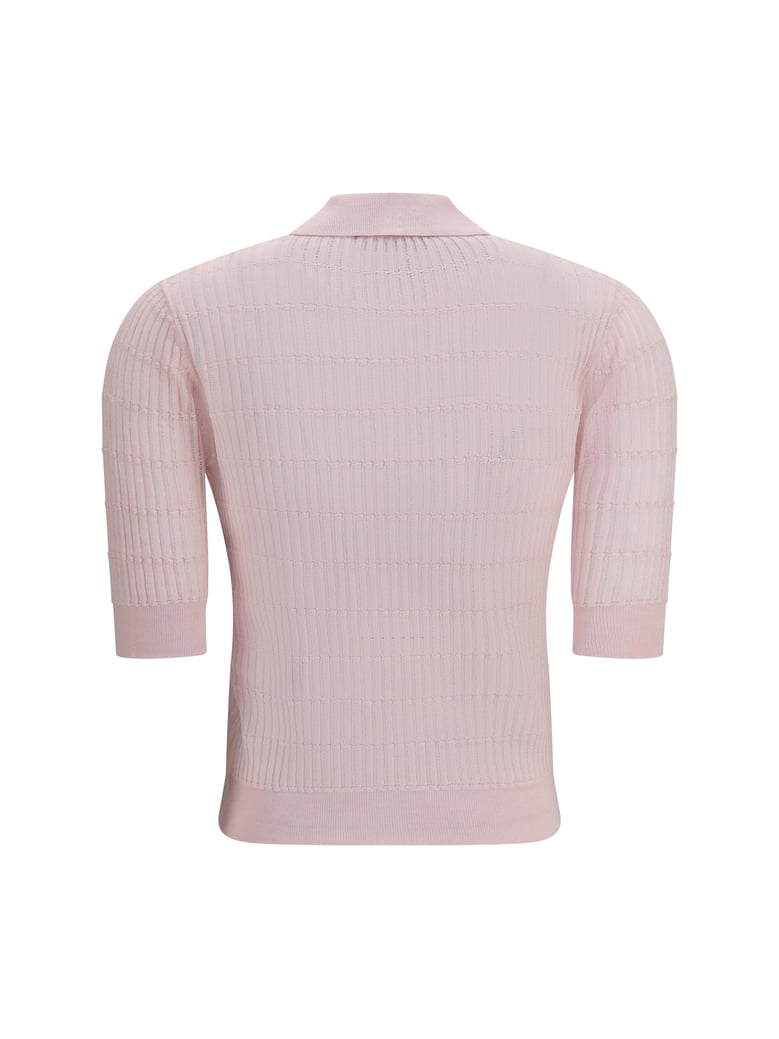 polo shirt polo gallo pink wool & silk by Selfnex